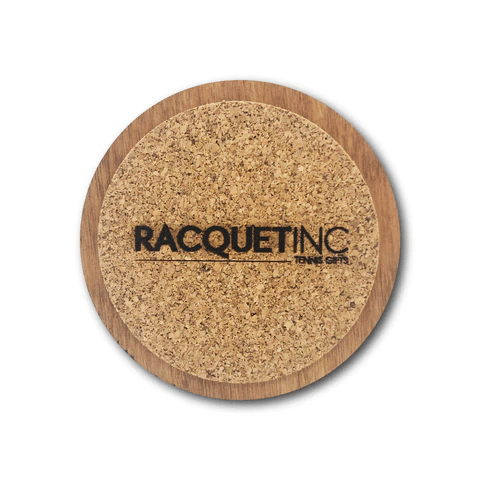 Racquet Inc. Premium Wood Drink Coasters (6-Pack)-Pickleball and Tennis Gifts