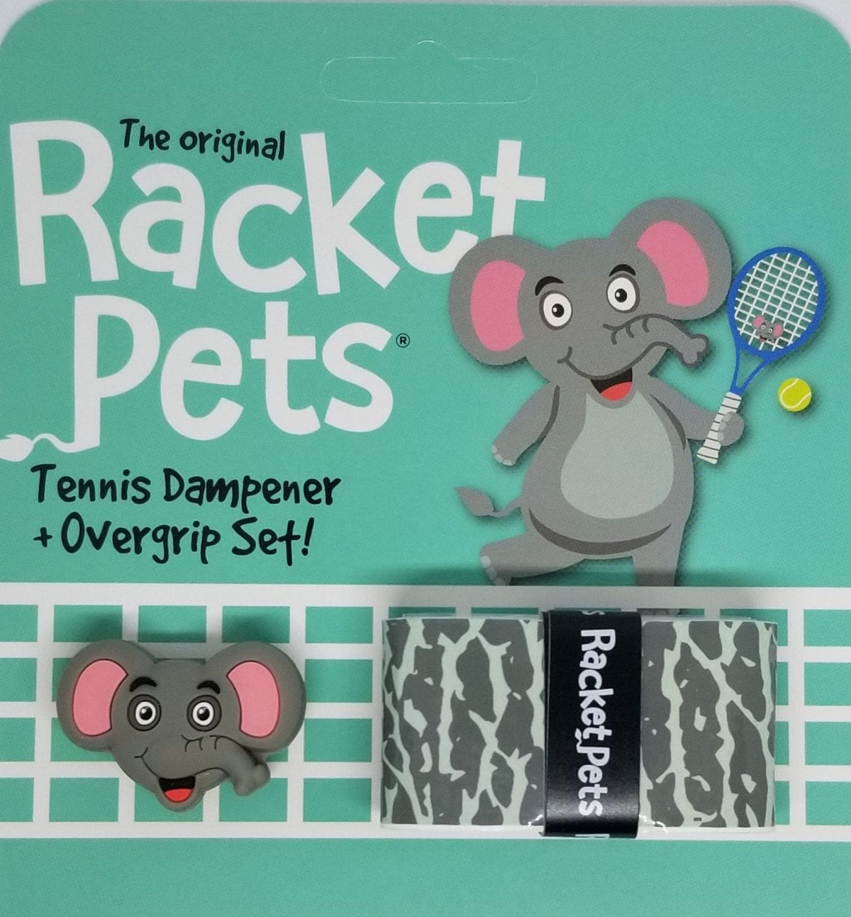 Racket Pets Elephant Overgrip & Dampener Set Tennis Overgrip