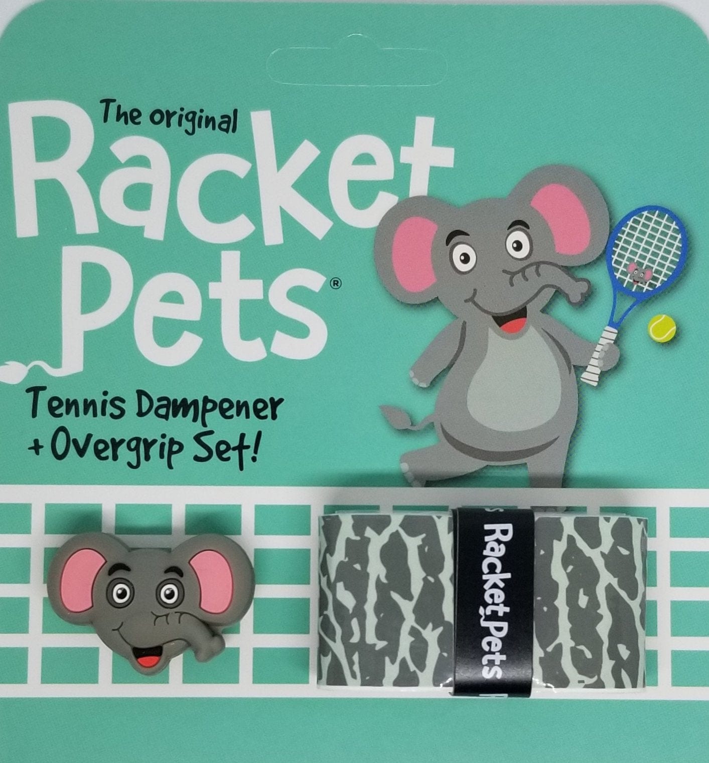 Racket Pets Elephant Overgrip & Dampener Set Tennis Overgrip