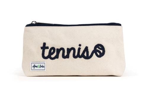 Ame & LuLu Canvas Brush It Off Cosmetic Case Tennis Bags