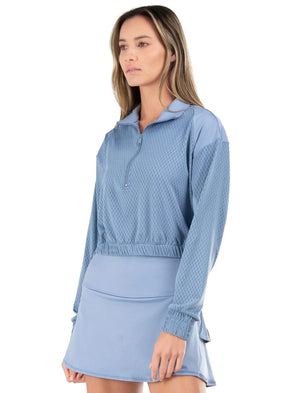 Women's K Swiss Diamond 1/4 Long Sleeve Tennis Zip