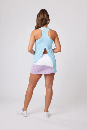 Women's Sofibella Racerback Overlay Tank