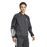 Men's Adidas Club 3 Stripes Knit Jacket Men's Clothing 