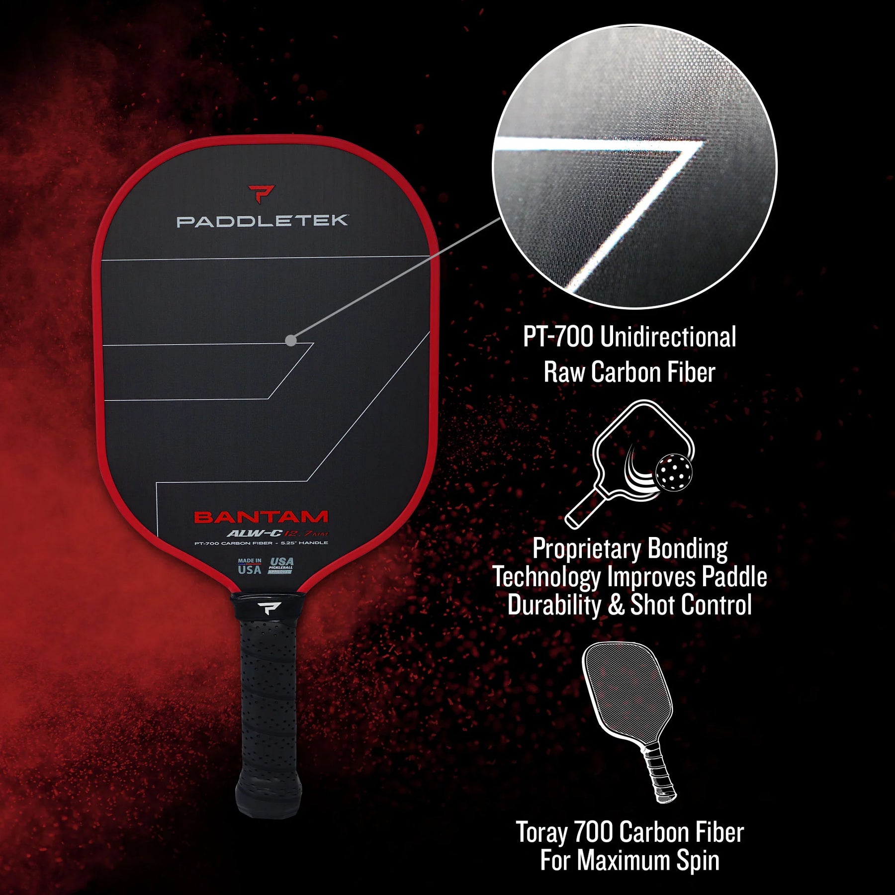 Paddletek ALW-C 12.7 Pickleball Paddle Pickleball Paddles 