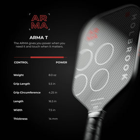 Holbrook Arma T 14mm Pickleball Paddle Pickleball Paddles 