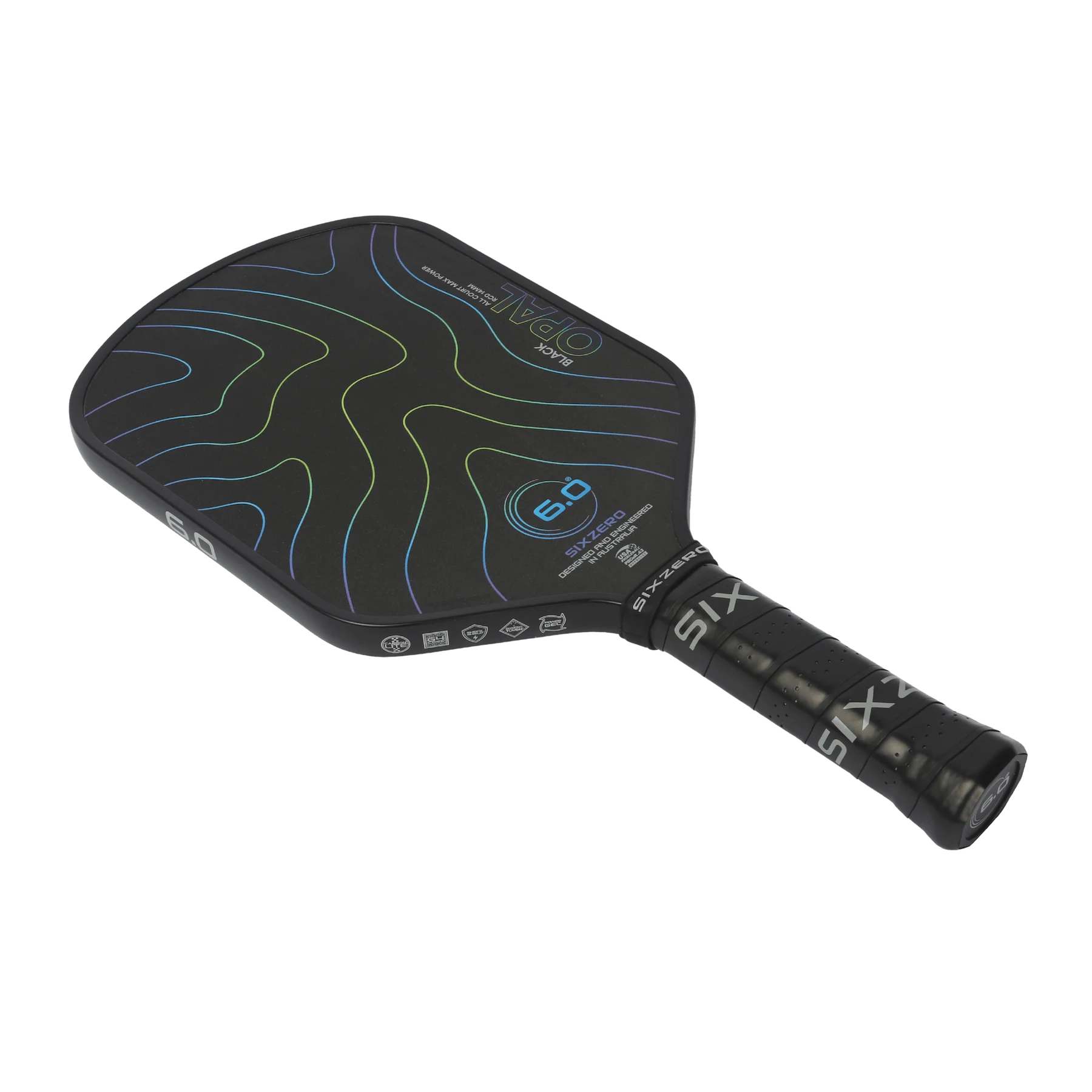 Six.Zero Black Opal 14mm Pickleball Paddle Pickleball Paddles 