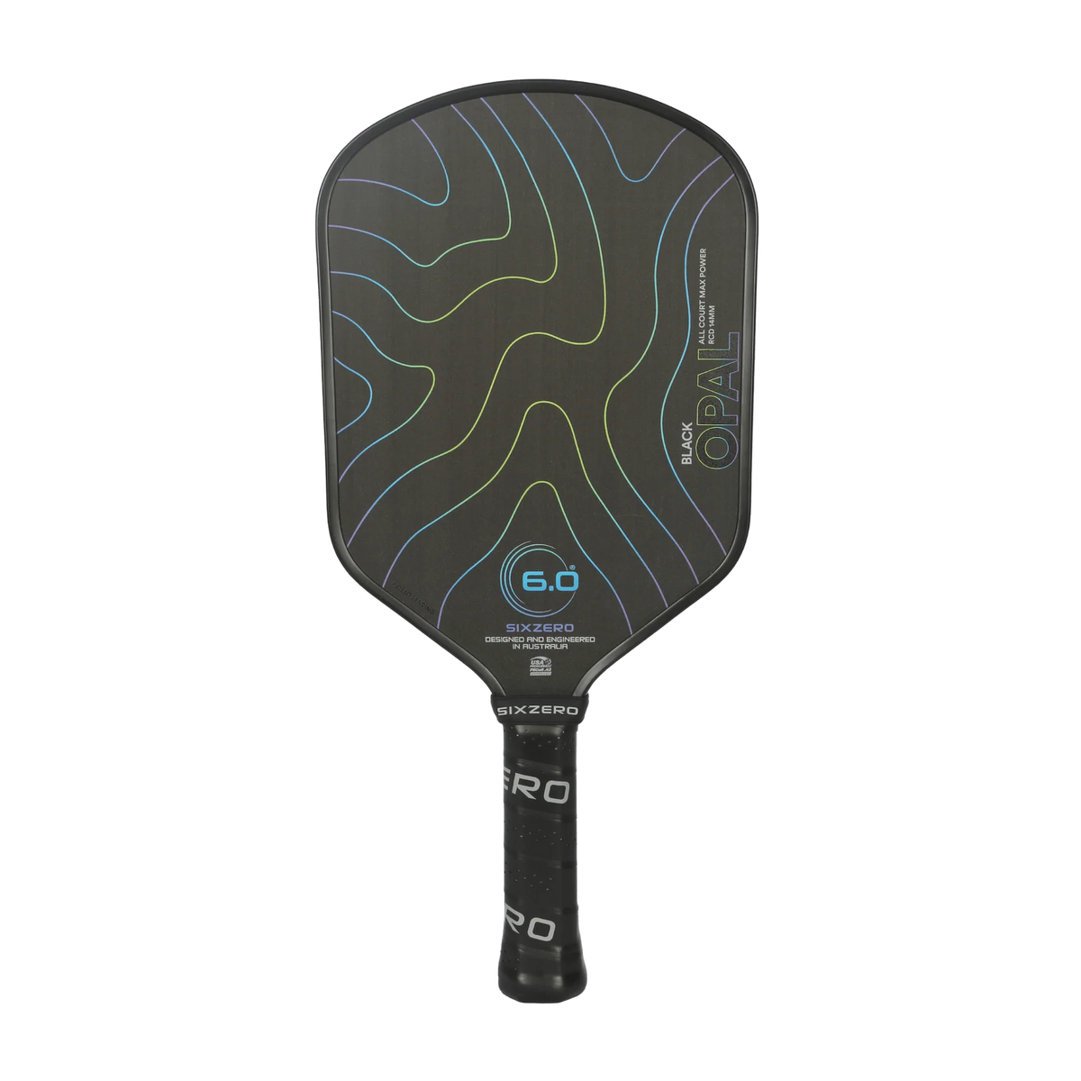 Six.Zero Black Opal 14mm Pickleball Paddle Pickleball Paddles 