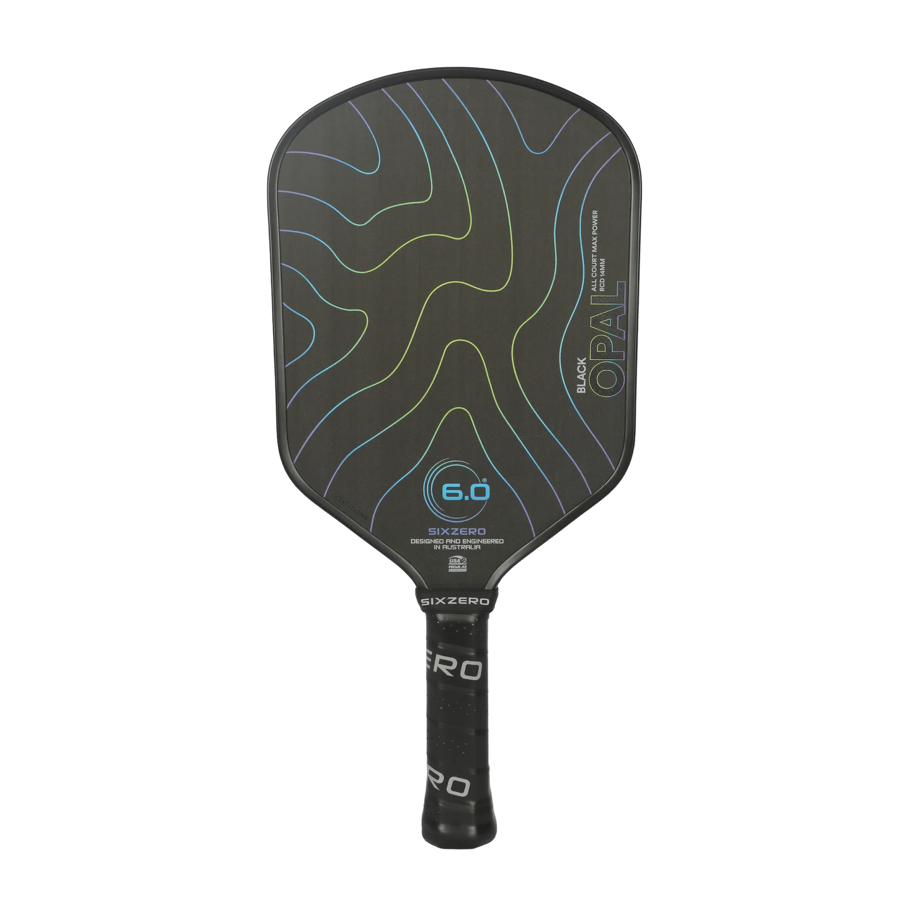 Six.Zero Black Opal 14mm Pickleball Paddle Pickleball Paddles 