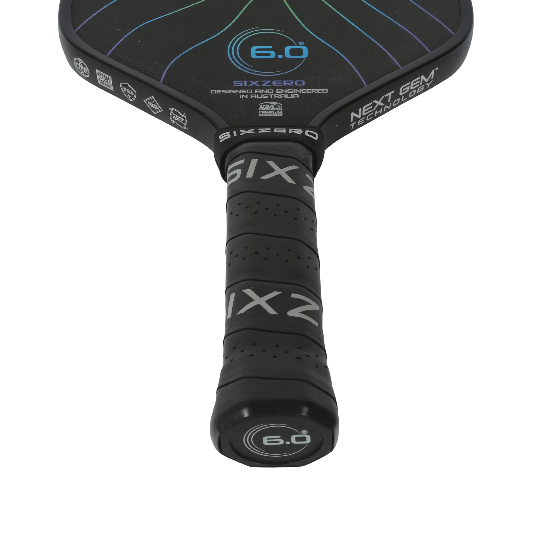 Six.Zero Black Opal 14mm Pickleball Paddle Pickleball Paddles 