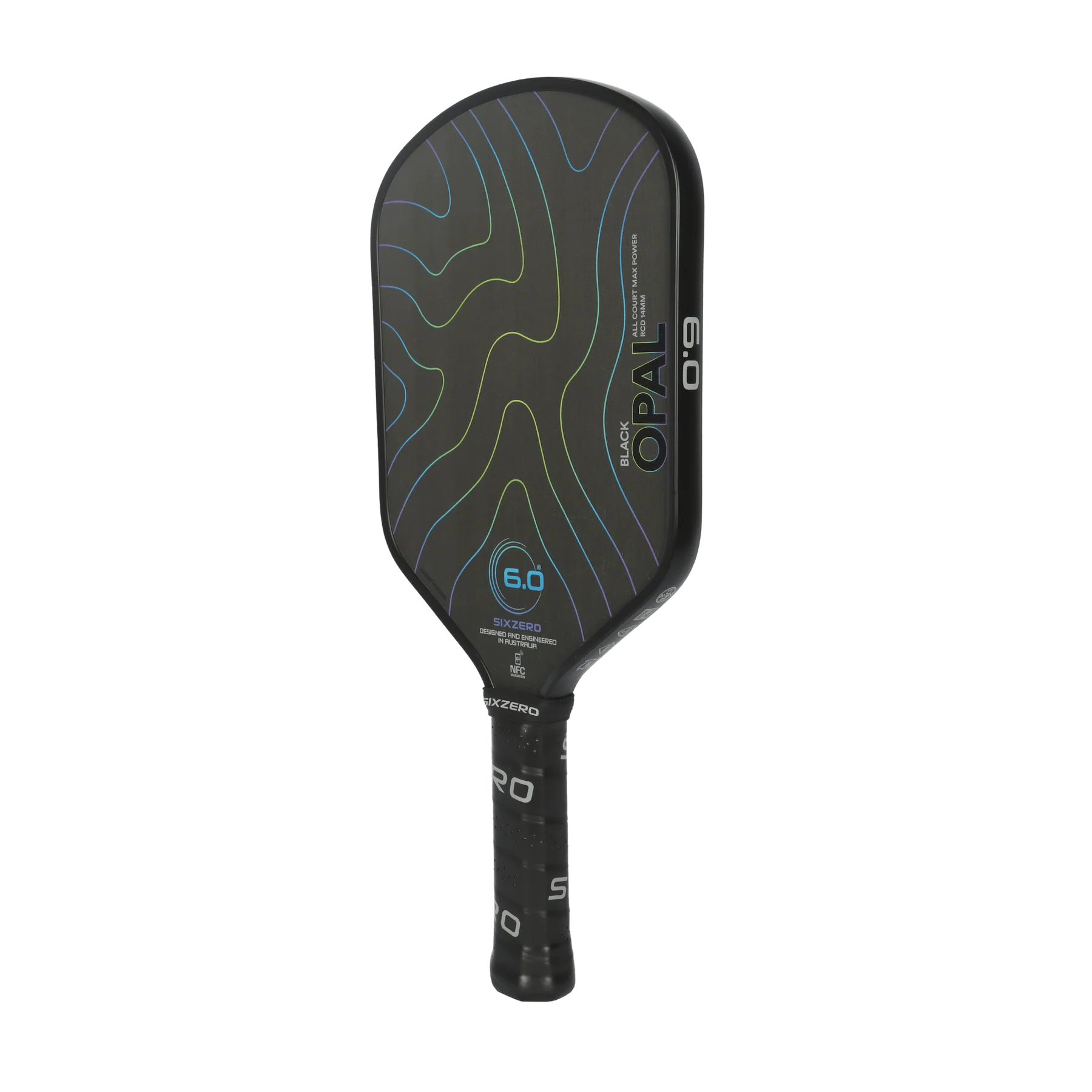 Six.Zero Black Opal 14mm Pickleball Paddle Pickleball Paddles 