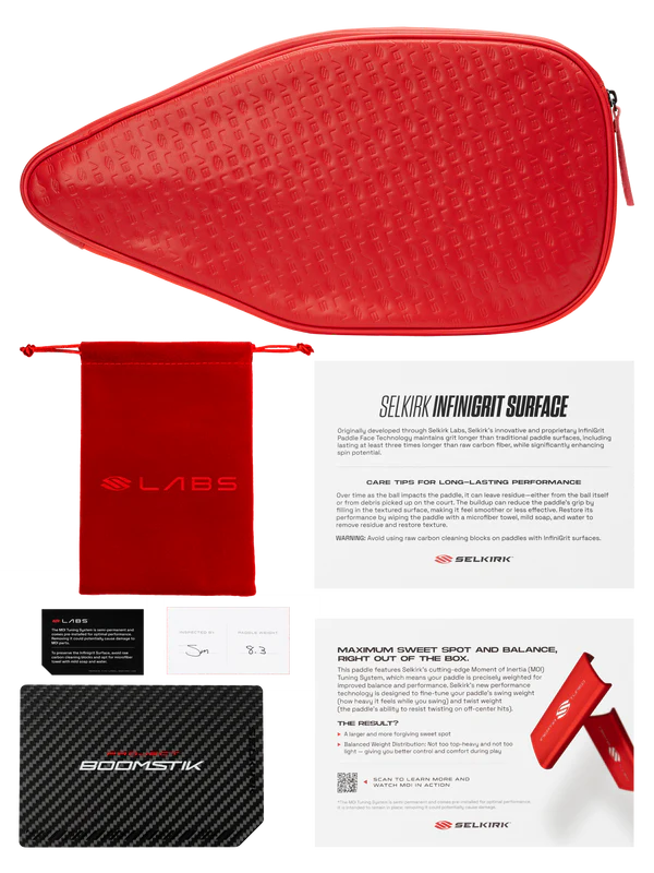 Selkirk LABS Project Boomstik Widebody Pickleball Paddle - Soft Case