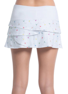 Women's Lucky In Love Happy Hour Scallop Tennis Skirt