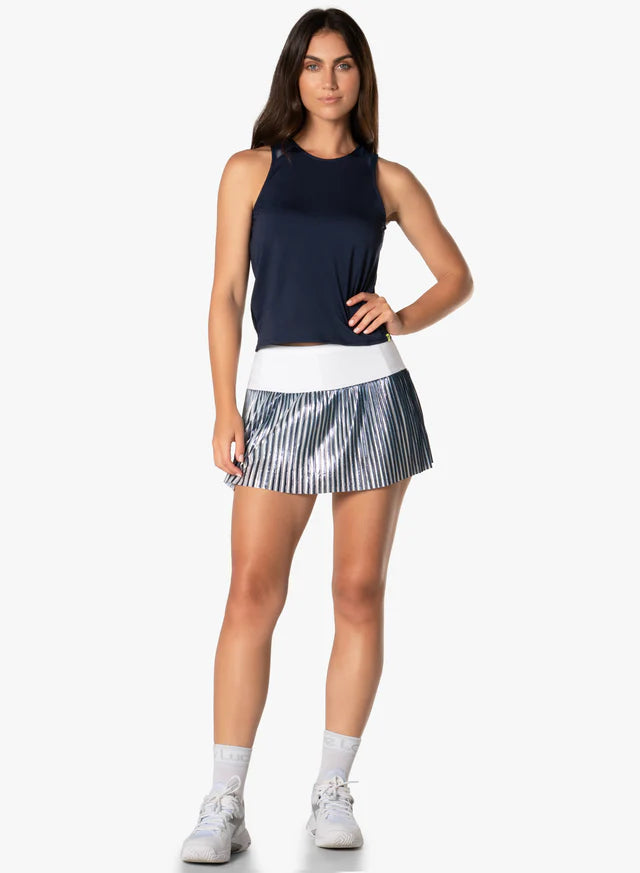 Lucky In Love Women's Dazzle Pleated Tennis Skirt Women's Clothing 