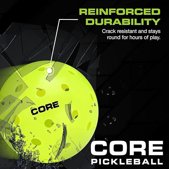 Core Pickleball Outdoor 4 Pack Pickleball Balls Pickleballs 