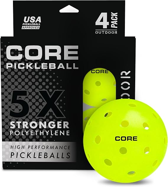 CORE Pickleball Outdoor (4 Pack) Pickleballs 