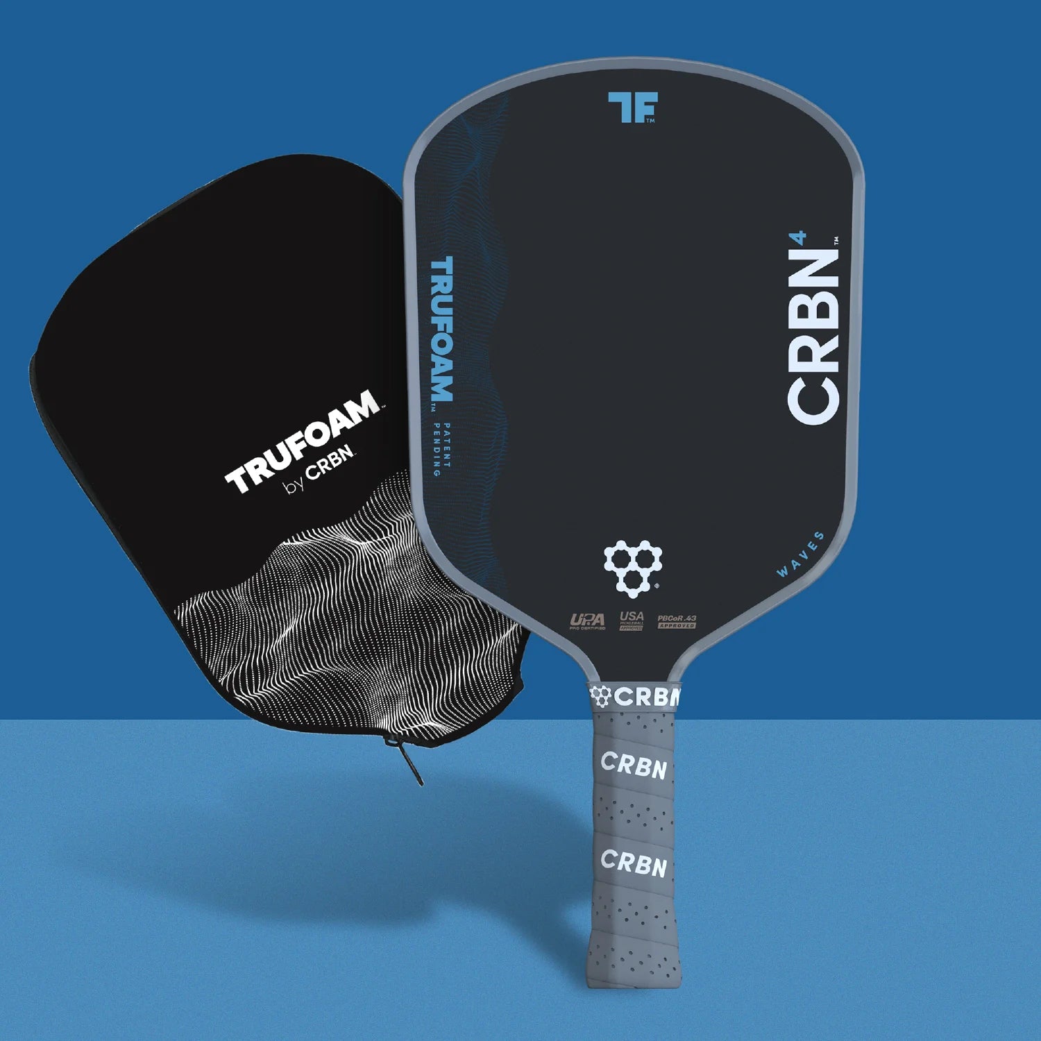 CRBN 4 TruFoam Waves (Hybrid, AeroCurve) Pickleball Paddle Pickleball Paddles 