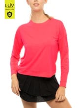 thumbnail image 2 of Lucky In Love Women's LUV Hype Long Sleeve Top Bluemarine CT910-430 2 of 13