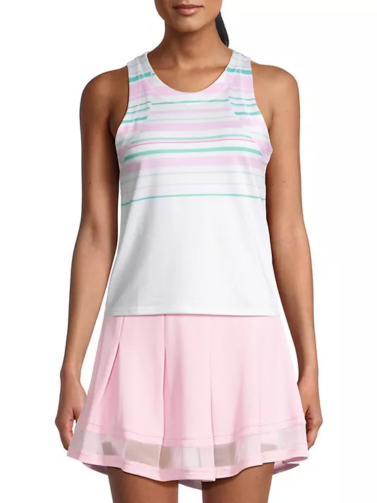 Lucky in Love テニスウェア タンクトップとスカートセット Women's Lucky in Love Deco in Love Stripe Tank