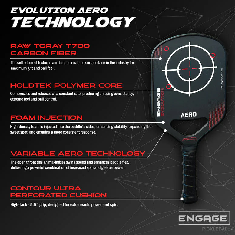 Engage Evolution Aero Pickleball Paddle Pickleball Paddles 