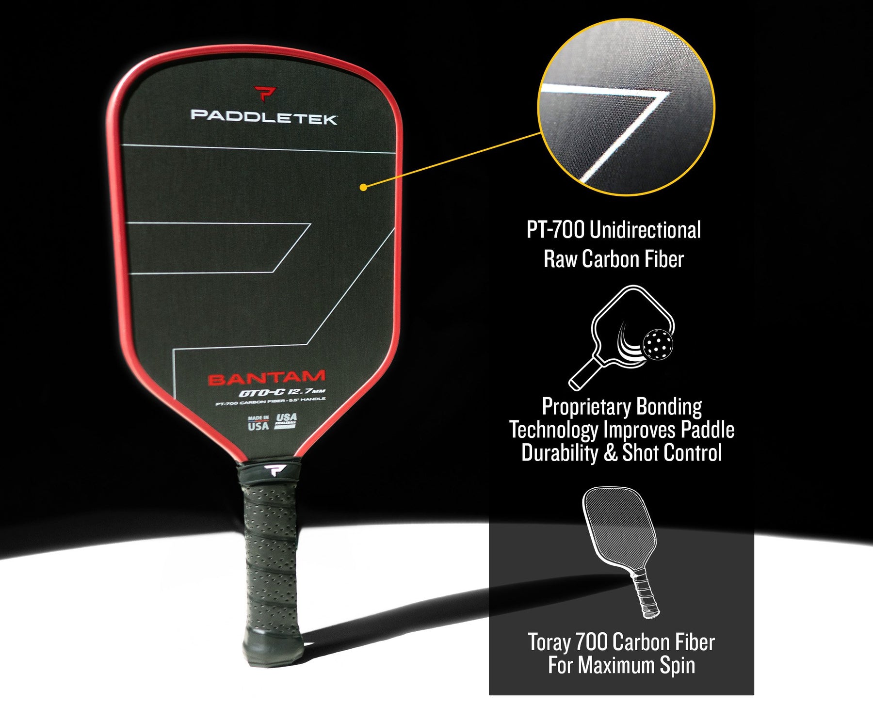 Paddletek Bantam GTO-C 12.7 Pickleball Paddle