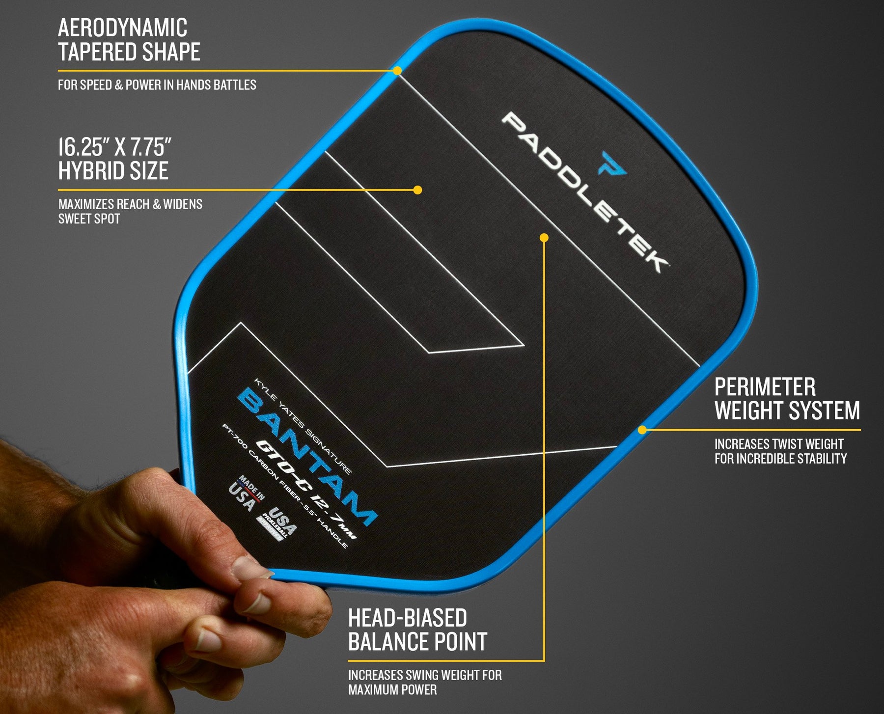 Paddletek Bantam GTO-C 14.3 Pickleball Paddle