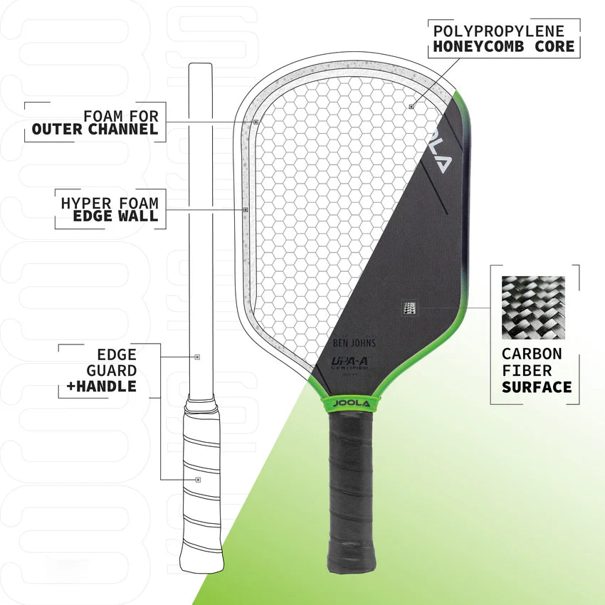 JOOLA Ben Johns Hyperion 3S 14mm Pickleball Paddle Pickleball Paddles 