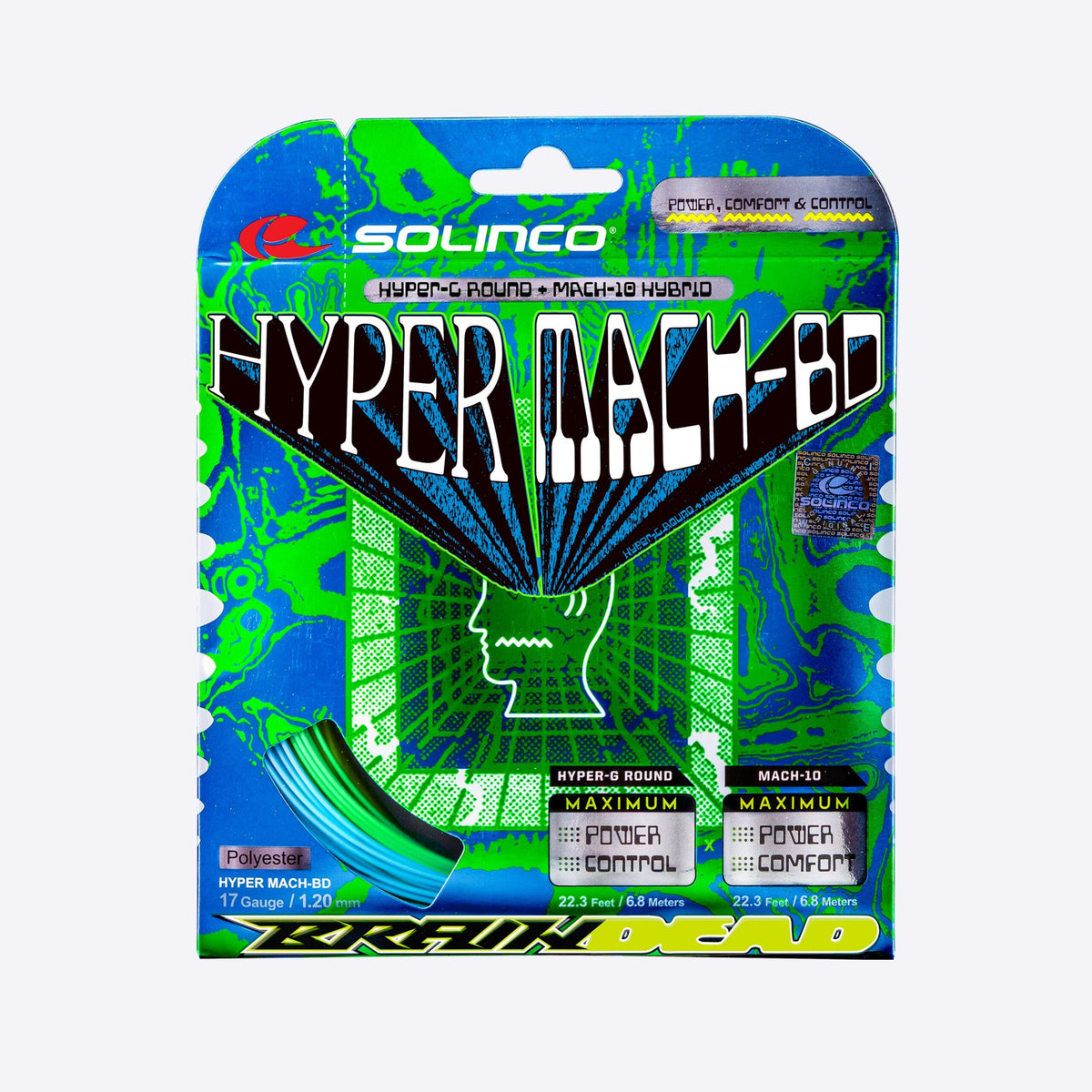 Solinco Hyper Mach-BD - Hybrid Set Tennis Strings 