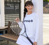 Women's Ame & Lulu Stitched Tennis Sweatshirt Women's Clothing 