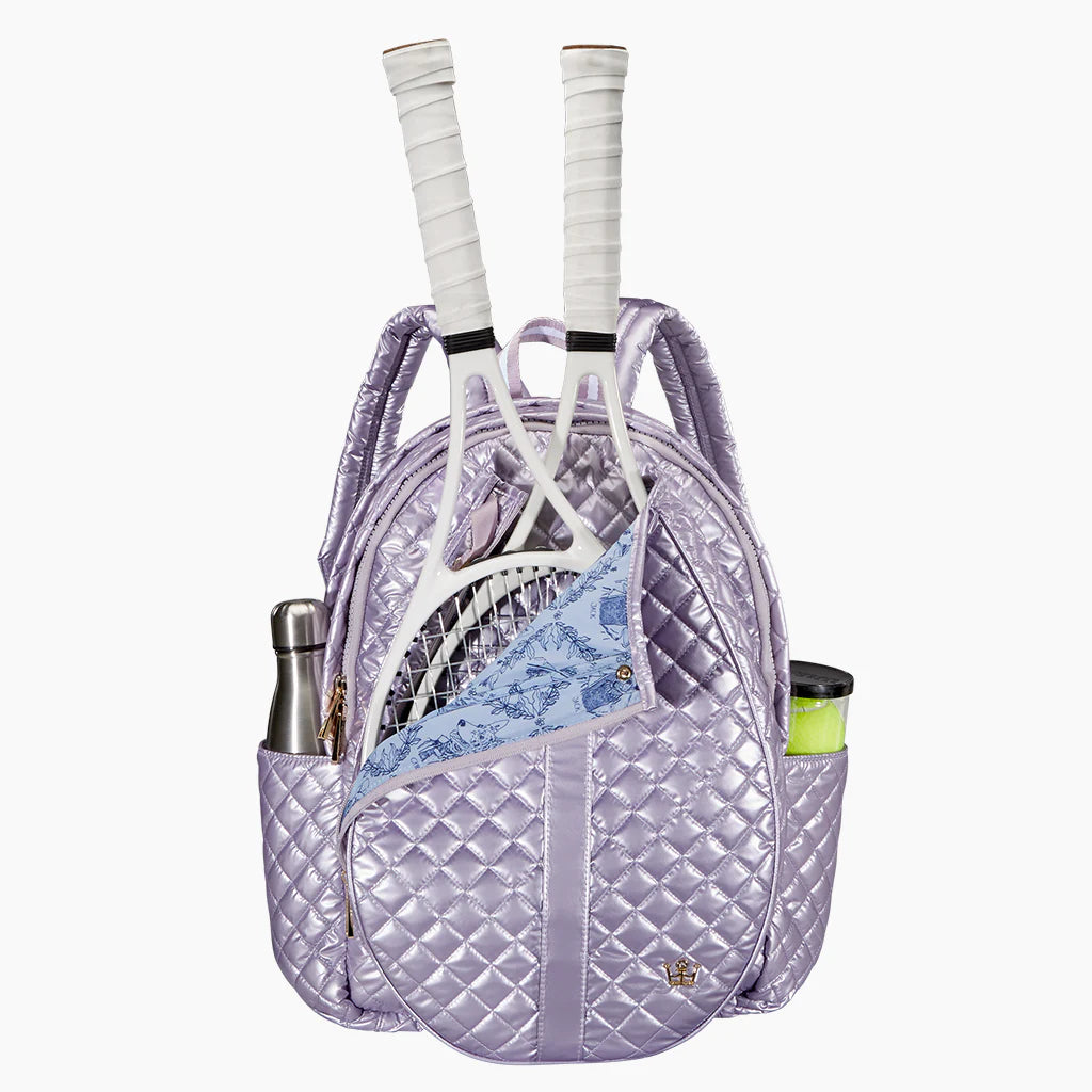 Oliver Thomas Wing Woman Tennis Backpack - Lavender Metallic Oliver Thomas Wing Woman Tennis Backpack - Lavender Metallic