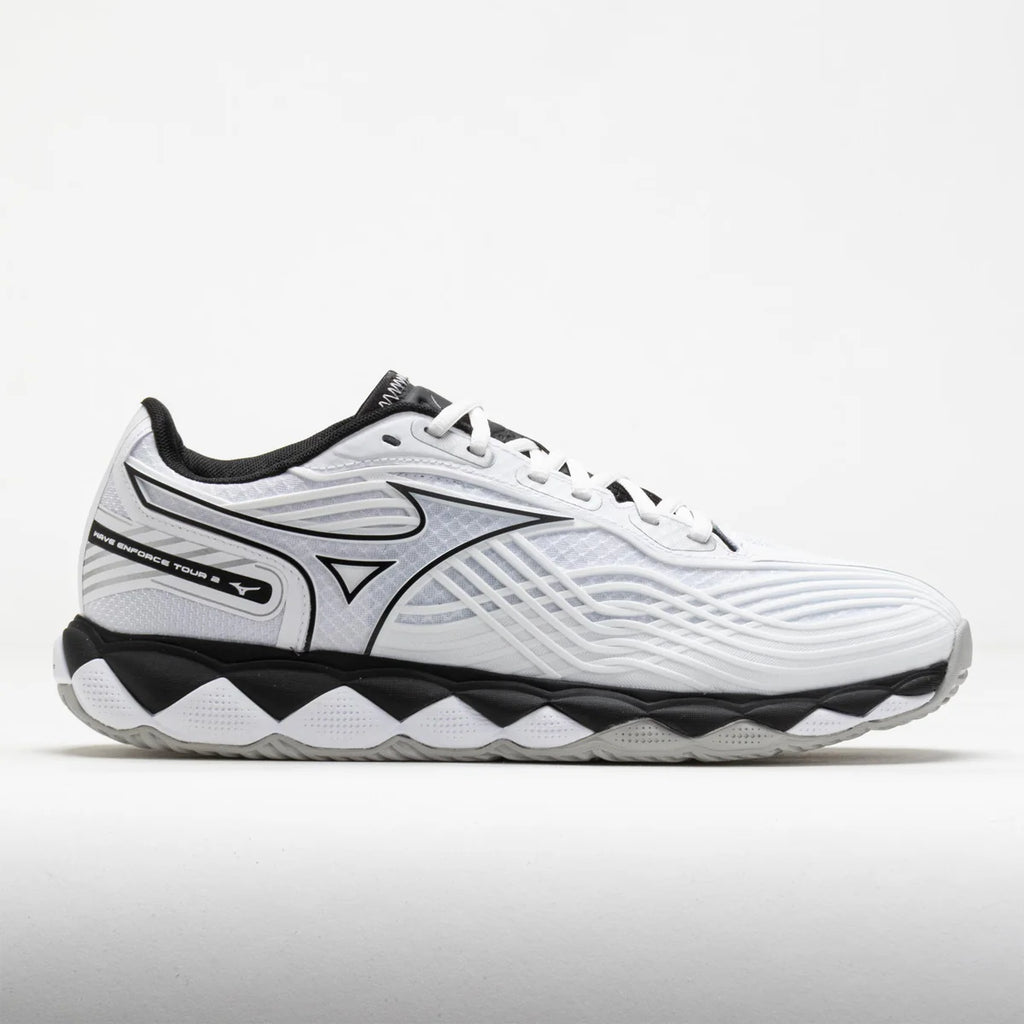 Mizuno Wave Enforce Tour 2 Mens Tennis Shoe - White/Black