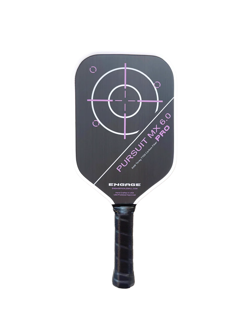 Engage Pursuit Pro MX 6.0 Raw T700 Carbon Fiber Pickleball Paddle Pickleball Paddles 