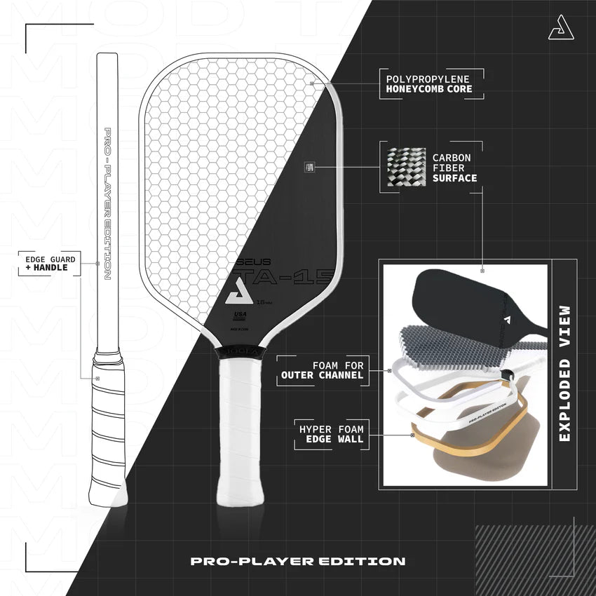 Joola Perseus 16mm MOD TA-15 Pro Player Edition Paddle Pickleball Paddles 