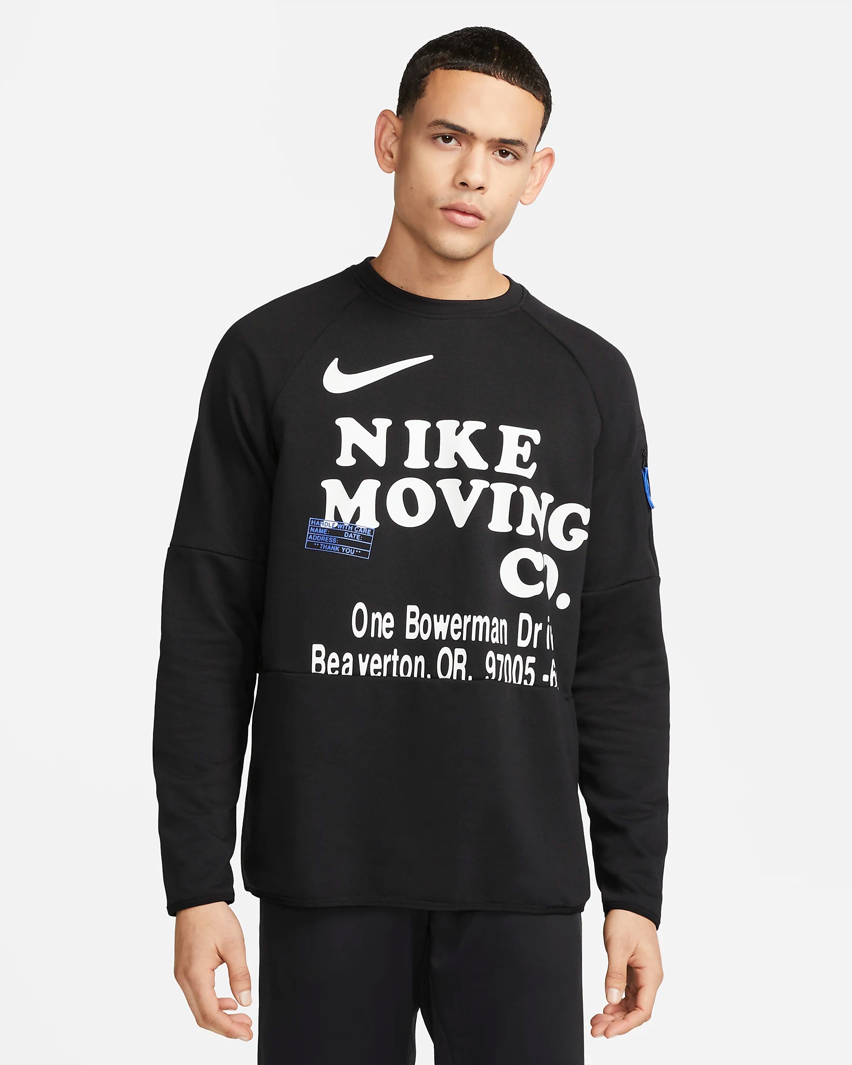 Nike Dri Fit Moving Co. Long Sleeve Sweater Men's Clothing 