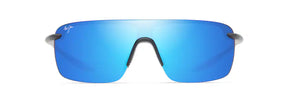 Maui Jim Palulu Sunglasses - Matte Black w/ Blue Hawaii Sunglasses 