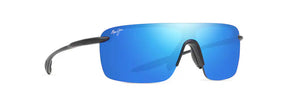 Maui Jim Palulu Sunglasses - Matte Black w/ Blue Hawaii Sunglasses 