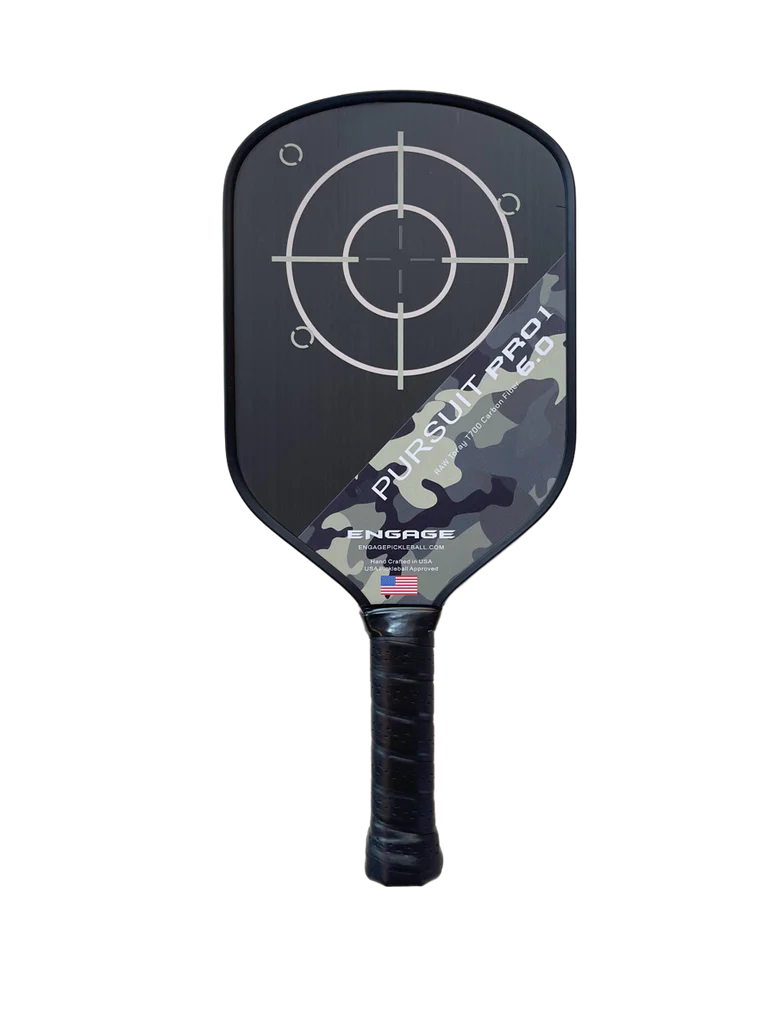 Engage Pursuit Pro1 6.0 Power Series Raw T700 Carbon Fiber Pickleball Paddle