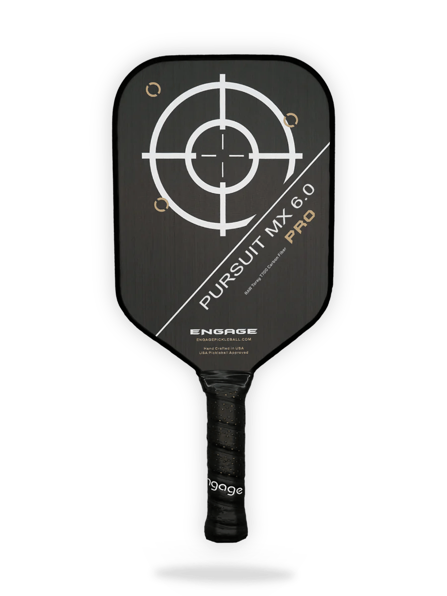 Engage Pursuit Pro MX 6.0 Pickleball Paddle |Raw T700 Carbon Fiber| Standard Weight