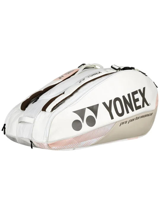 Yonex Pro Racquet Bag 9 Pack (2024) Tennis Bag - Sand Beige Tennis Bags 