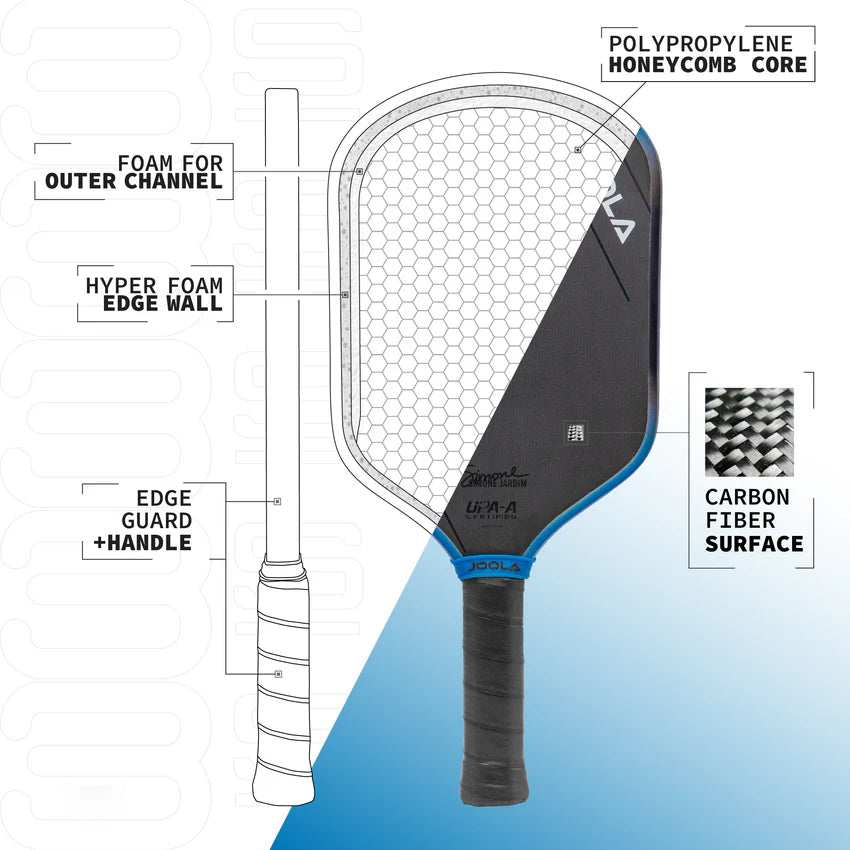 JOOLA Simone Jardim Hyperion 3S 16mm Pickleball Paddle Pickleball Paddles 