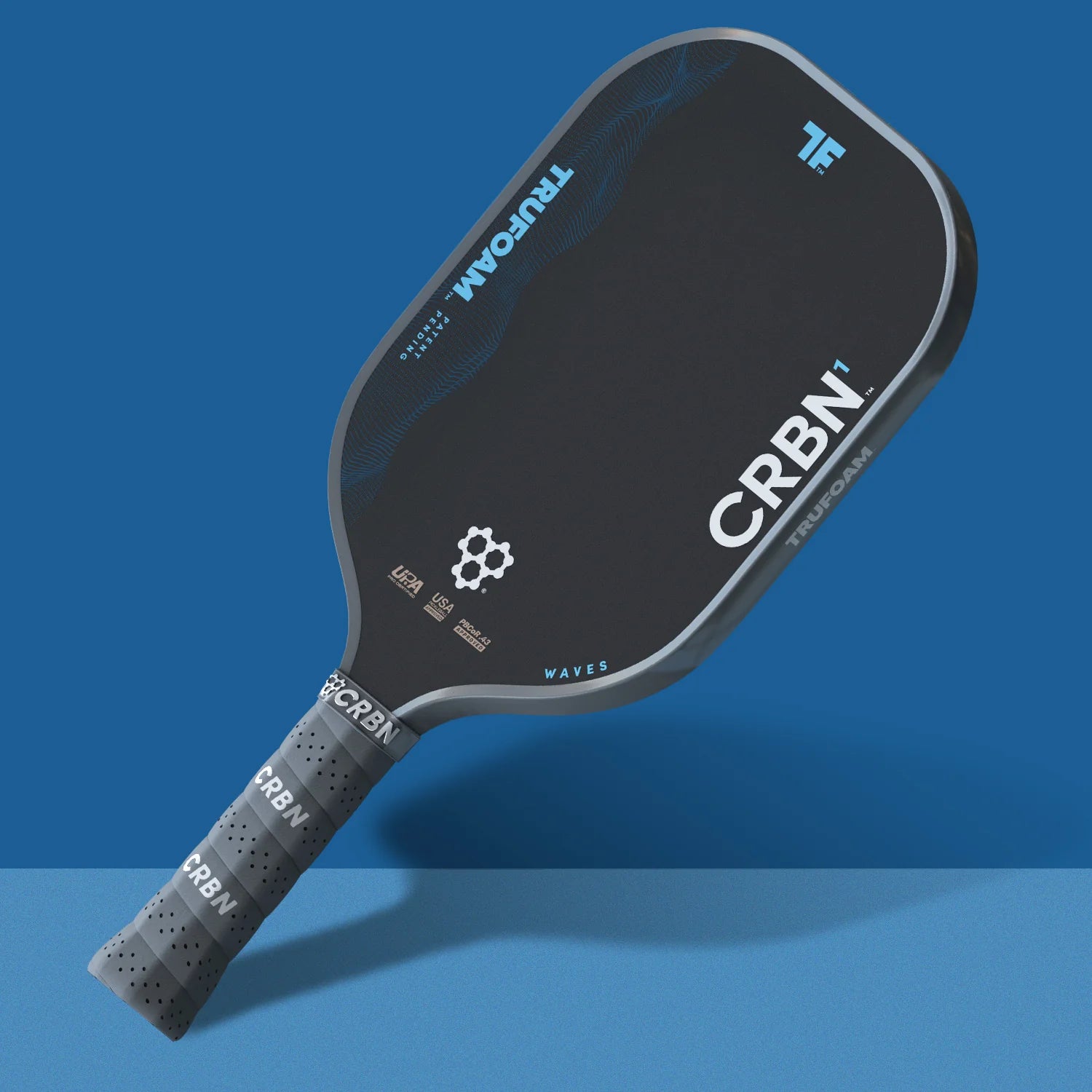 CRBN 1 TruFoam Waves (Elongated, Long Handle) Pickleball Paddle Pickleball Paddles 