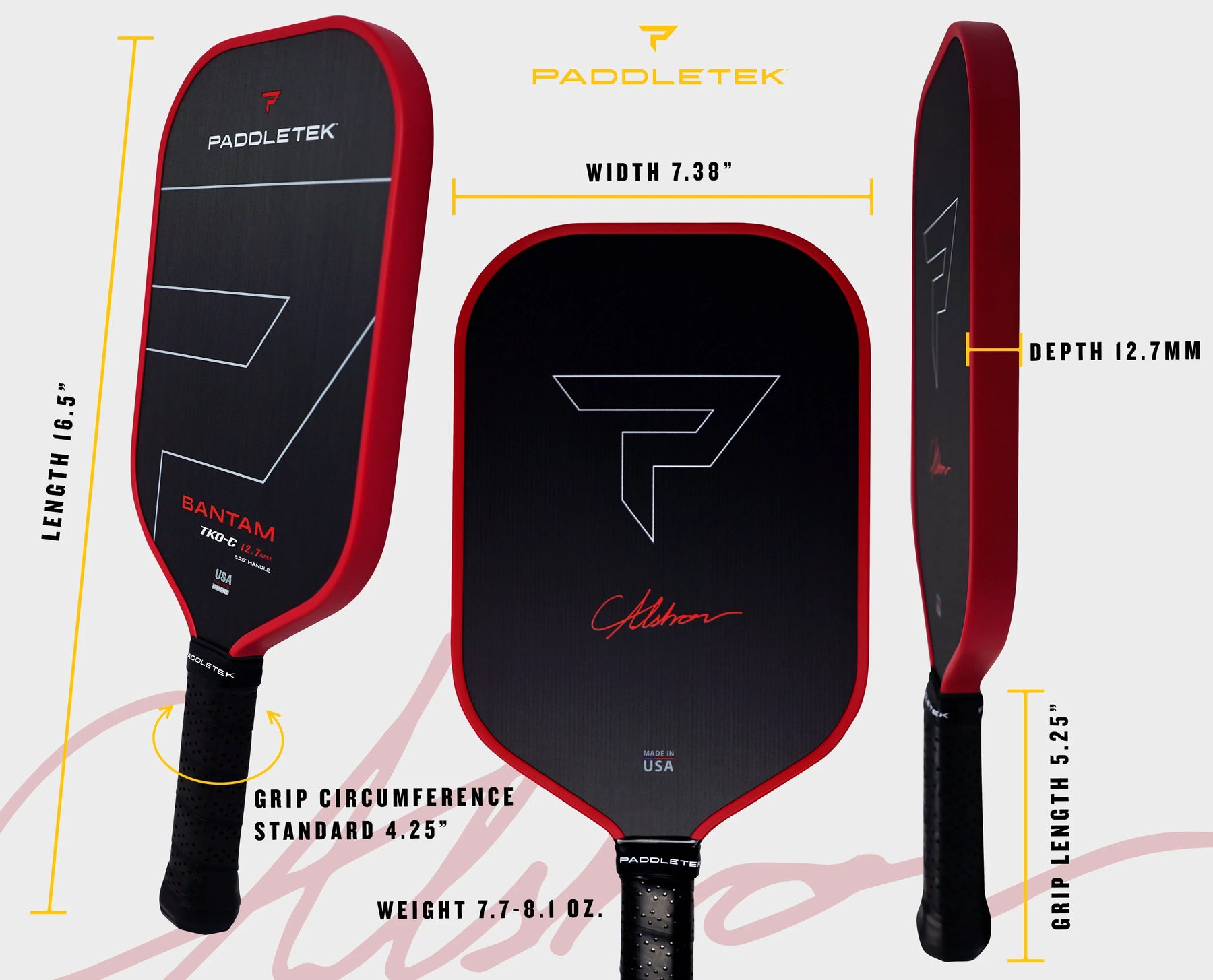 Paddletek Bantam TKO-C 12.7 Pickleball Paddle Pickleball Paddles 