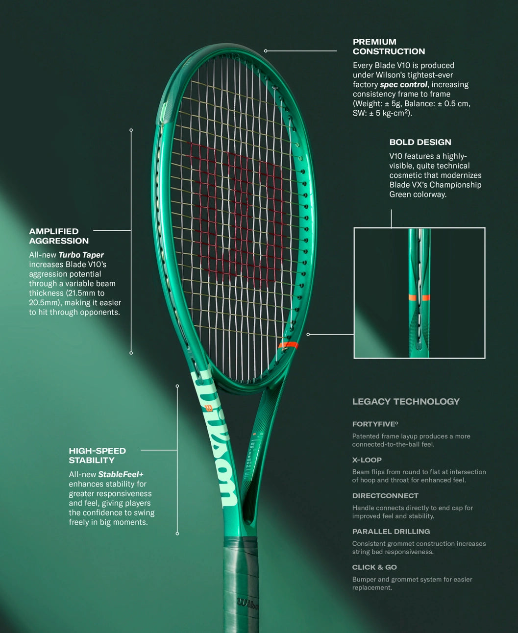 Wilson Rackets Wilson Blade 100L 16x19 V10 Tennis Racquet