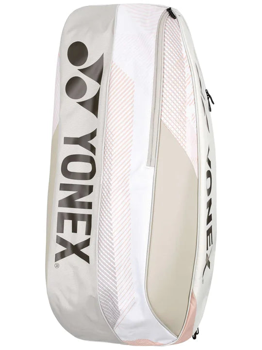 Yonex Pro Racquet 6 Pack (2024) Tennis Bag - Sand Beige Tennis Bags 