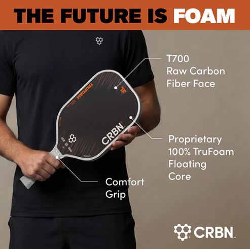 CRBN 4 TruFoam Barrage (Hybrid, AeroCurve) Pickleball Paddle