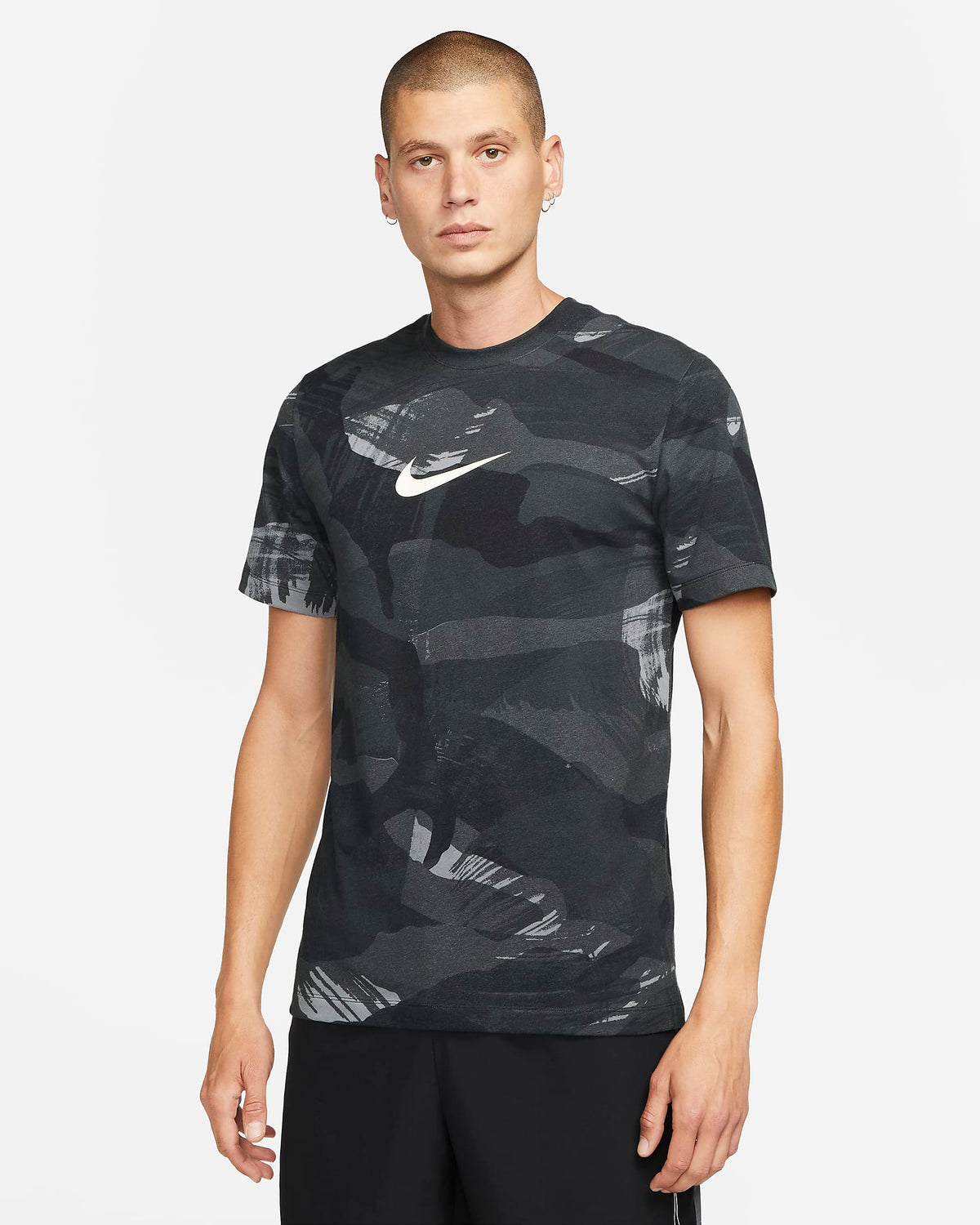 Men's Nike Court Dri-FIT Men's Camo Print Training T-Shirt Men's Clothing 