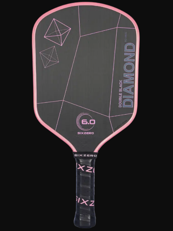 Six Zero 6.0 Double Black Diamond Control Pickleball Paddle Pickleball Paddles 