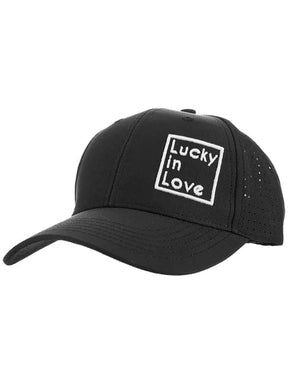 Lucky in Love Laser Cut Tennis Hat