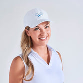 L'Oeuf Poché Seersucker Ribbon Tennis Hat Hats 