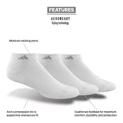 Adidas Women's Cushioned Aeroready Compression Socks-3 Pack