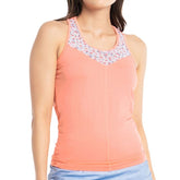 Lucky In Love Women's Liberty Blossom Tie Back Tennis Tank Top